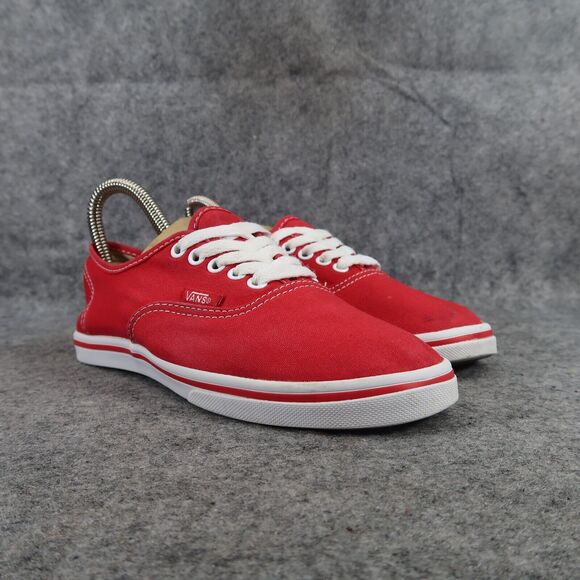 Vans Shoes Womens 5.5 Sneakers Authentic Lo Pro Skate Casual Red Canvas Lace Up - Picture 1 of 12